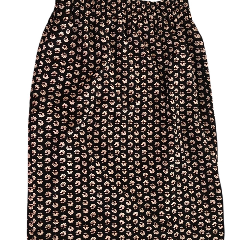 J. Crew Pull On  Pencil Skirt Lined Floral Print Corporate Casual